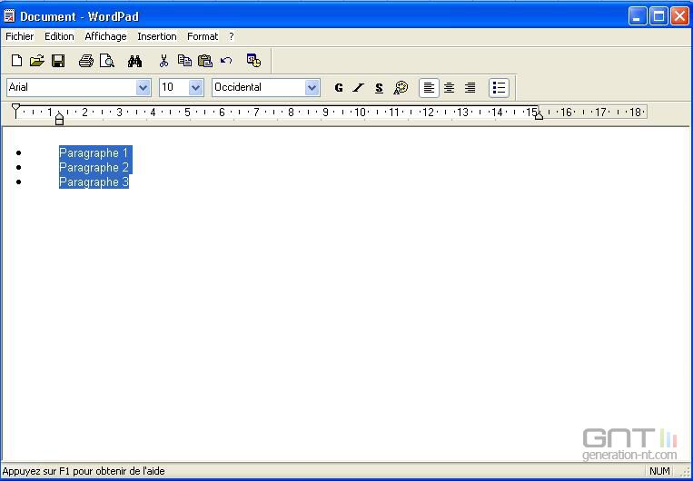 Puces WordPad 1