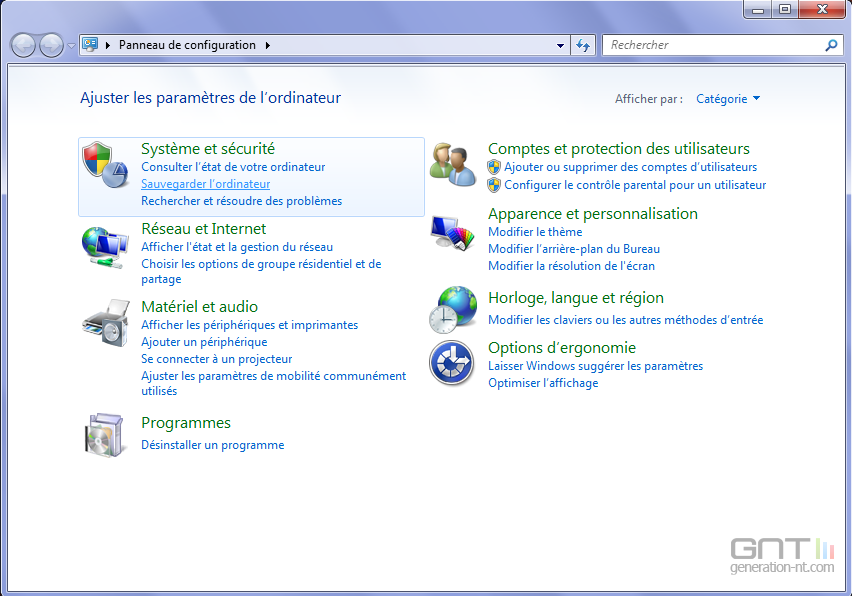 Disque restauration systÃ¨me Windows 7 2