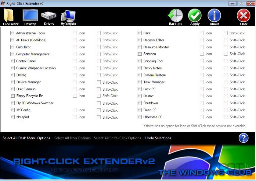 Right-Click Extender desktop