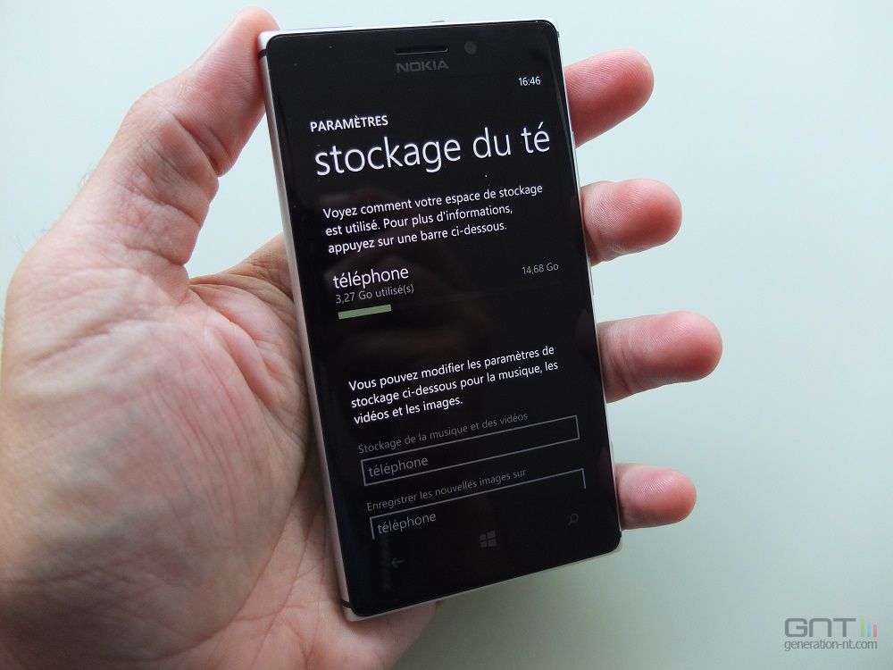 Nokia Lumia 925 stockage