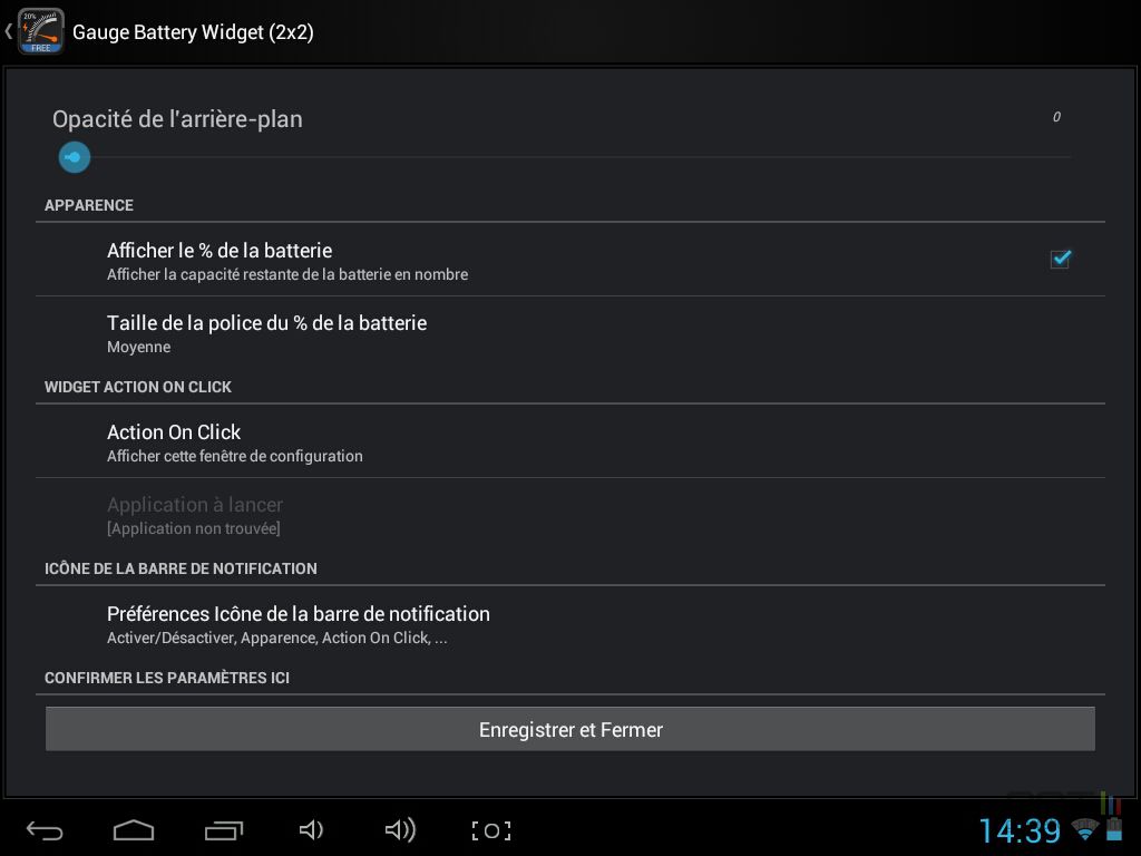 Jauge widget batterie Android (5).