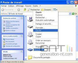 Ejecter clé USB Windows XP