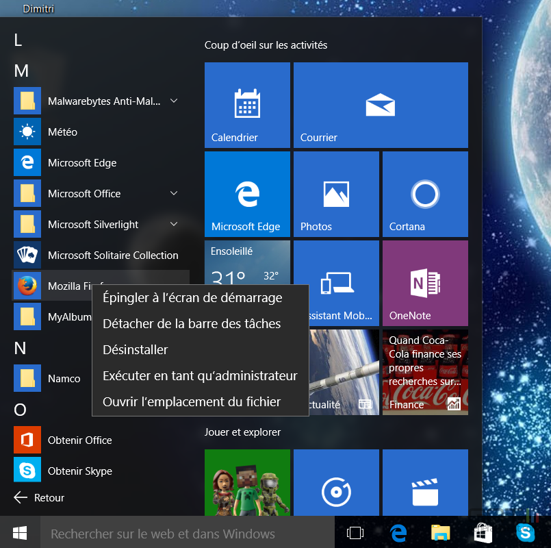 Menu DÃ©marrer Windows 10 (4)
