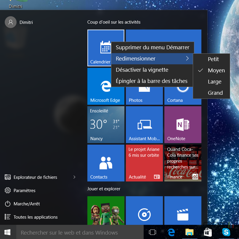 Menu DÃ©marrer Windows 10 (3)