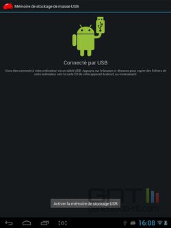 Android connexion PC USB 2.