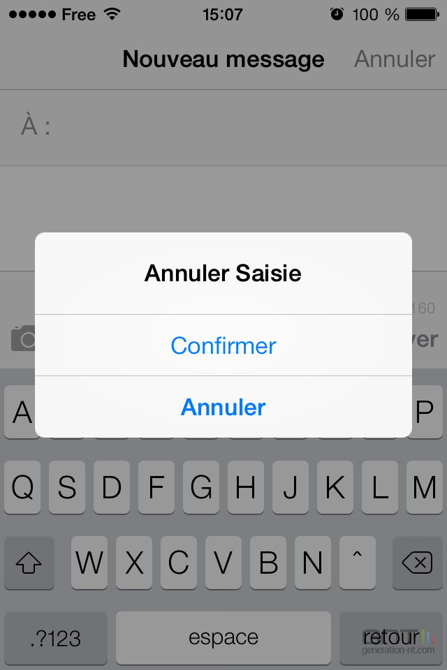Annuler saisie message iOS (2)