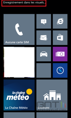 Capture écran Windows Phone