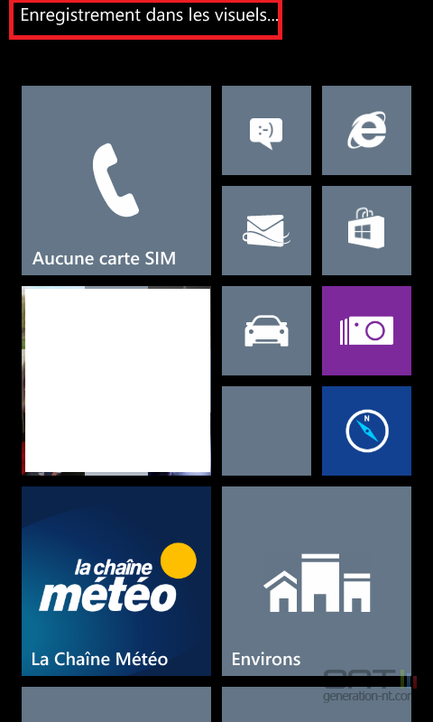 Capture Ã©cran Windows Phone