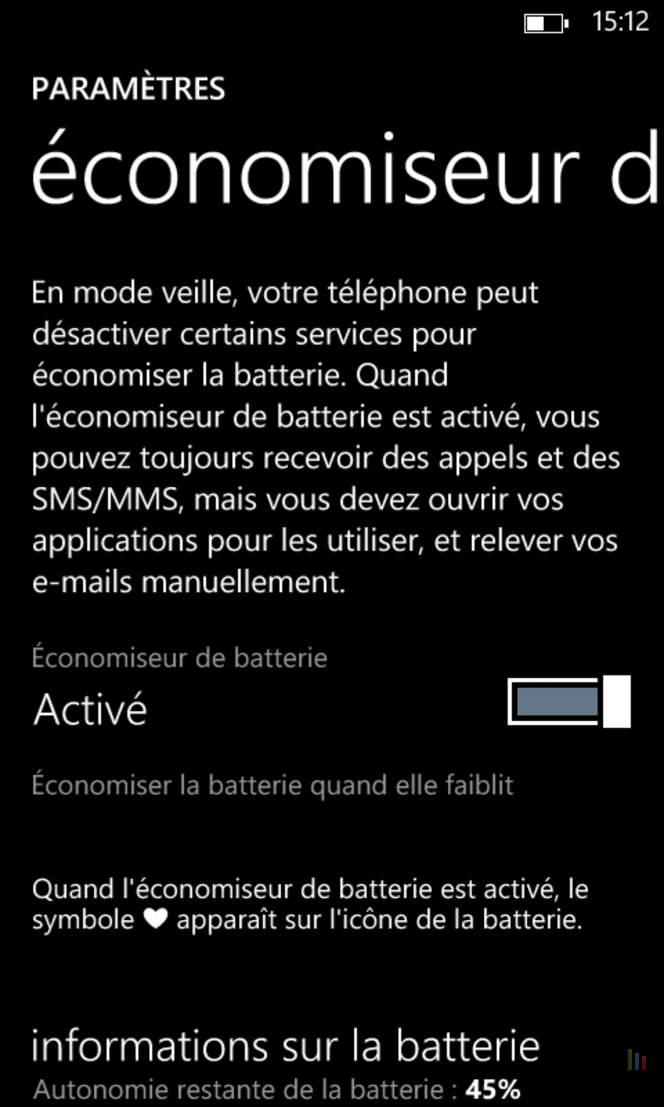AmÃ©liorer autonomie Windows Phone (2)