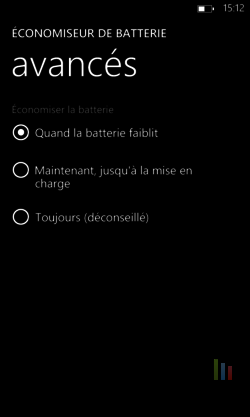 Améliorer autonomie Windows Phone (3)