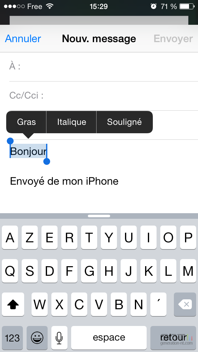 Mise en forme email iPhone iPad (4)