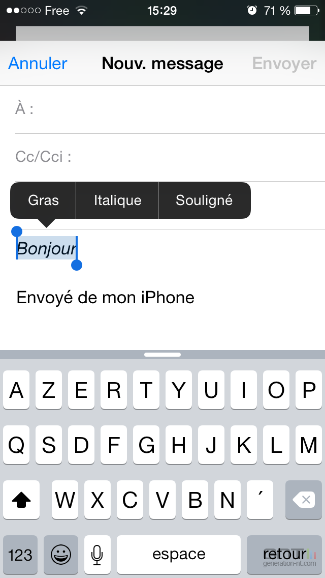 Mise en forme email iPhone iPad (5)