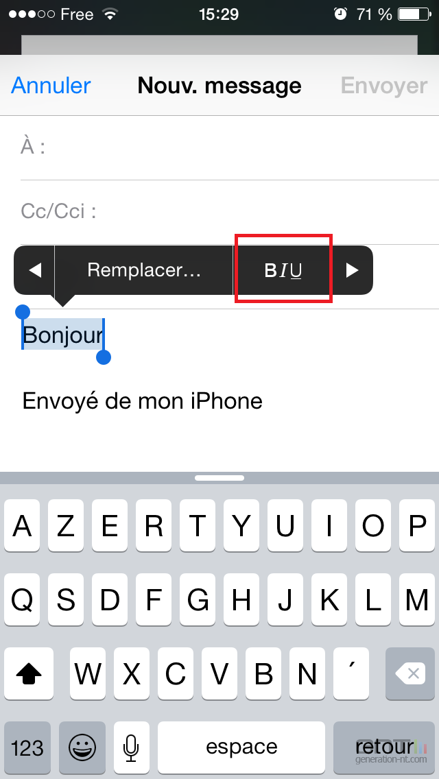 Mise en forme email iPhone iPad (3)