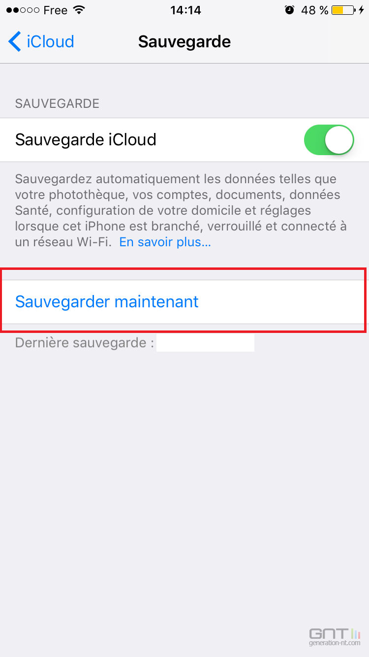 Sauvegarde iPhone iCloud (4)