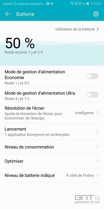 Honor View 10 batterie