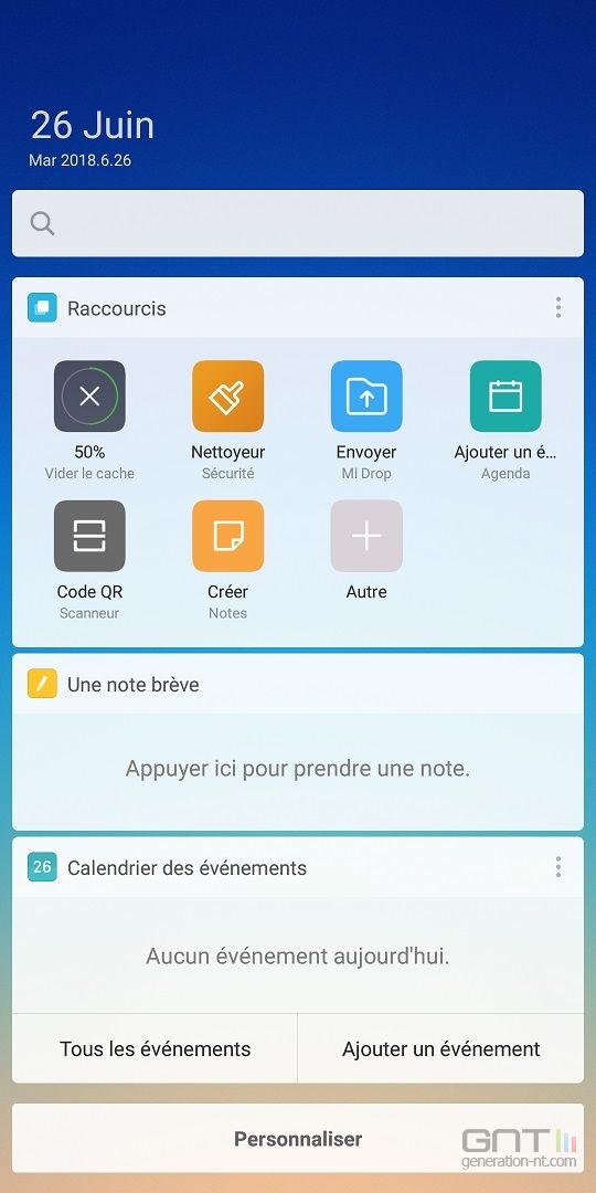 Xiaomi Redmi Note 5 accueil