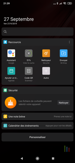 Xiaomi Mi 9T Pro raccourcis