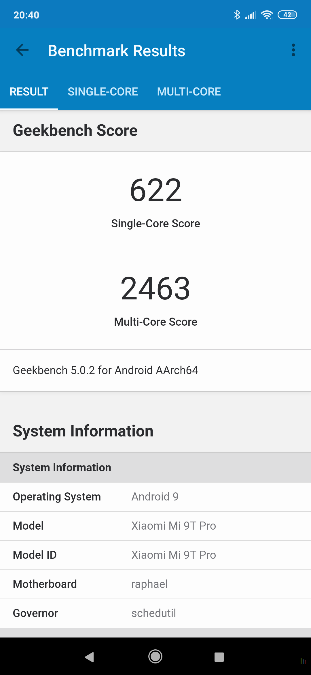 Xiaomi Mi 9T Pro Geekbench