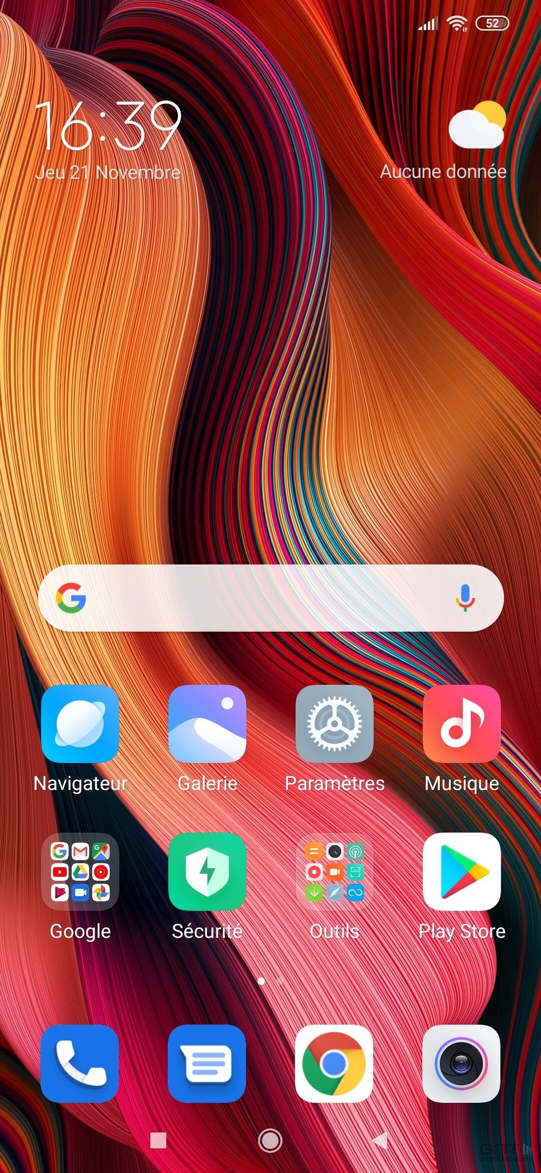 Xiaomi Mi Note 10 ecran accueil