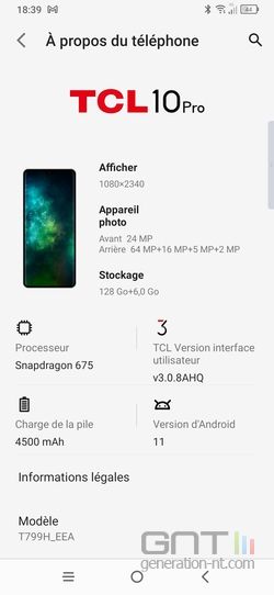 TCL 10 Pro specifications
