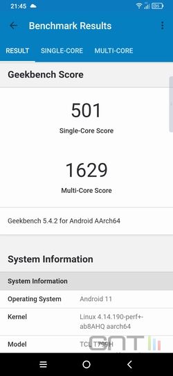 TCL 10 Pro Geekench