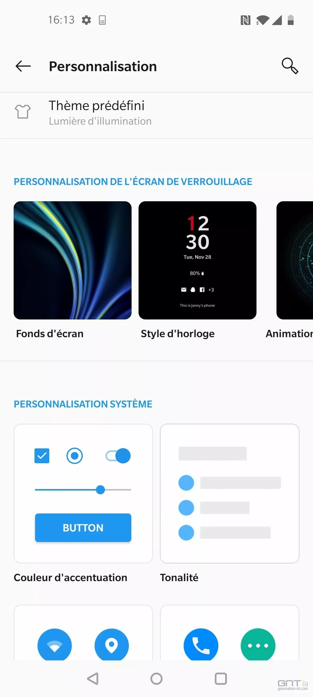 OnePlus 8 personnalisation