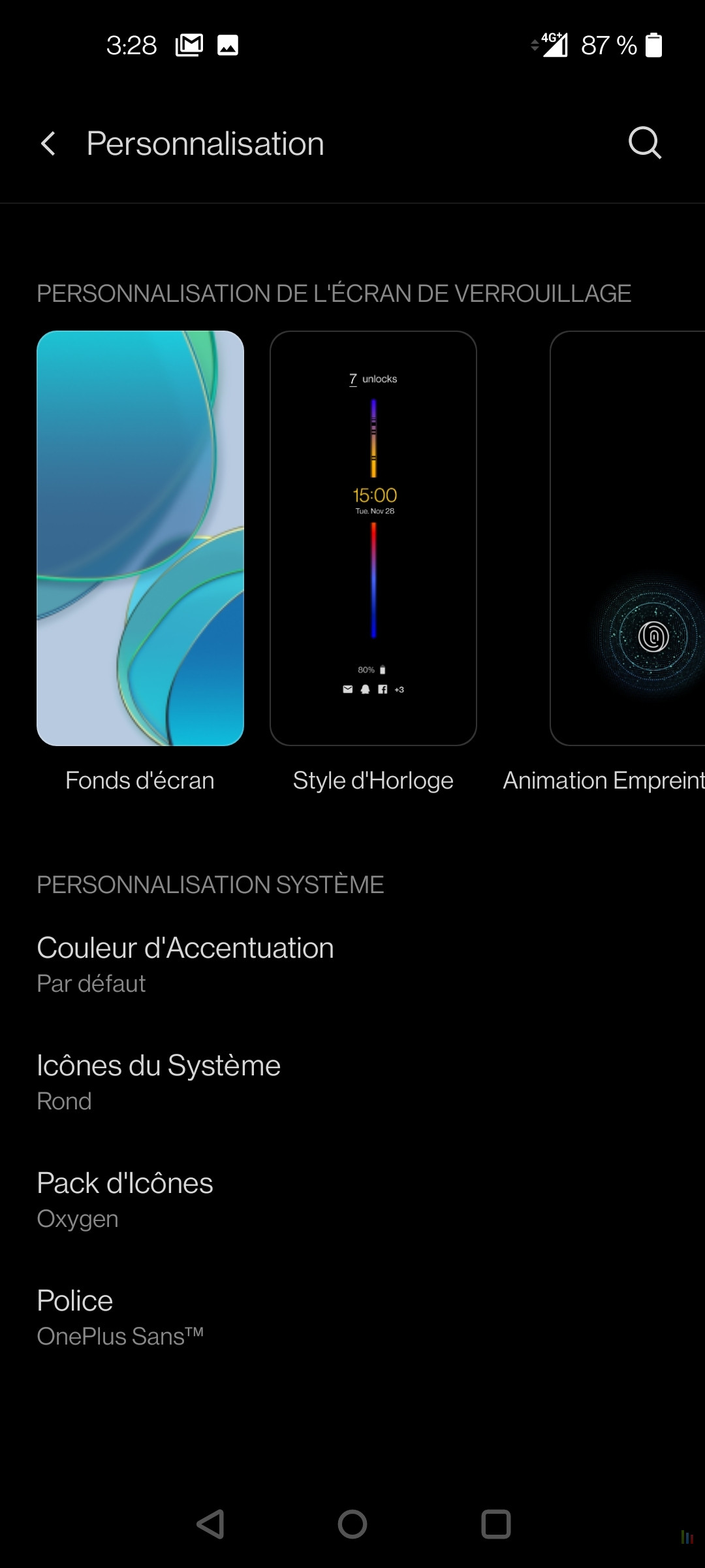 OnePlus 8T OxygenOS personnalisation