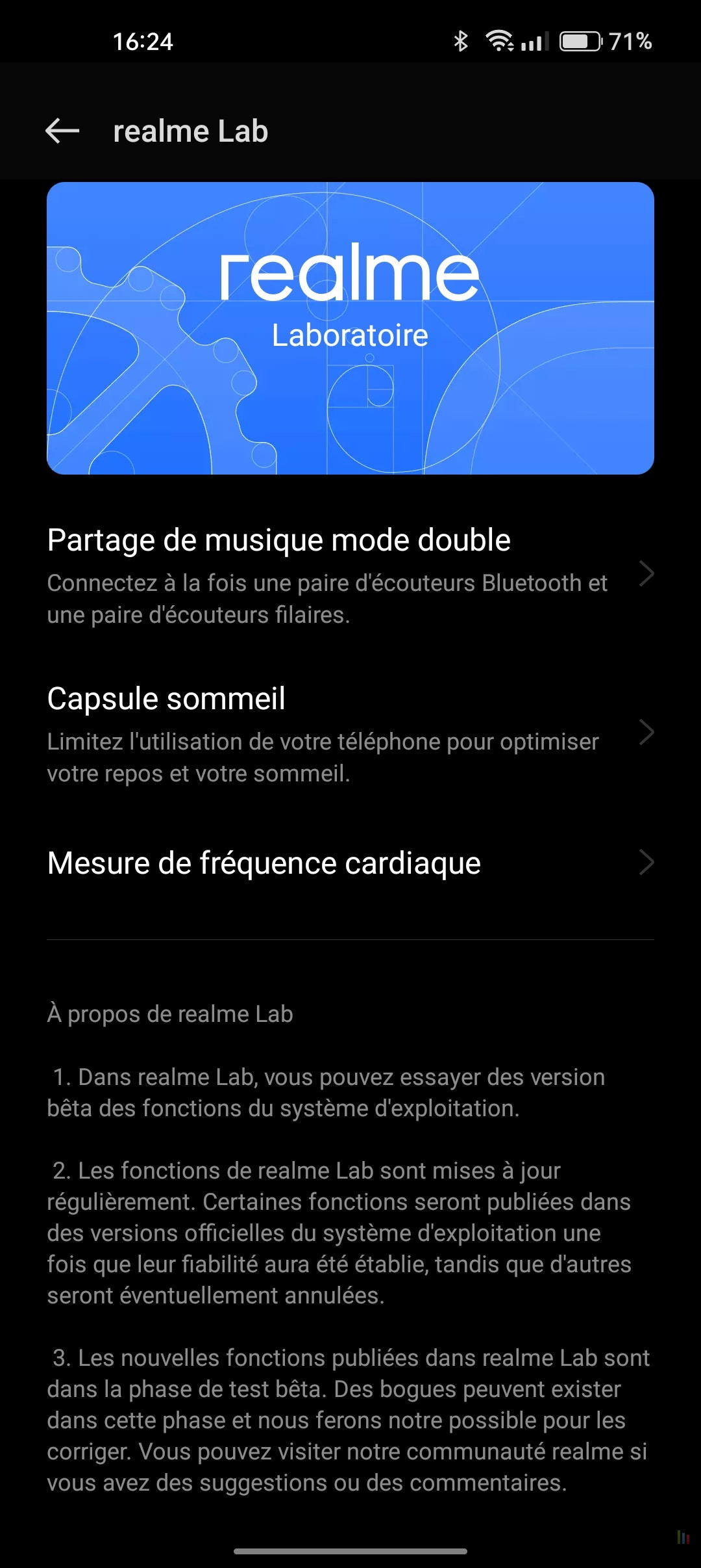 Realme GT 2 Pro frequence cardiaque