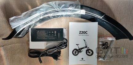 ADO Z20C - Vélo garde-boues, chargeur et accessoires