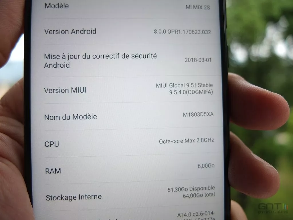 Xiaomi Mi Mix 2S configuration