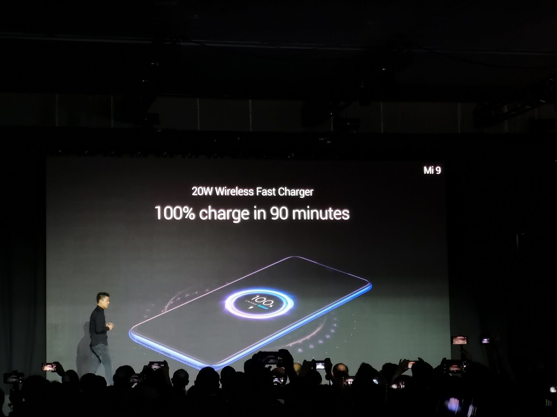 Xiaomi Mi 9 charge sans fil 20 watts