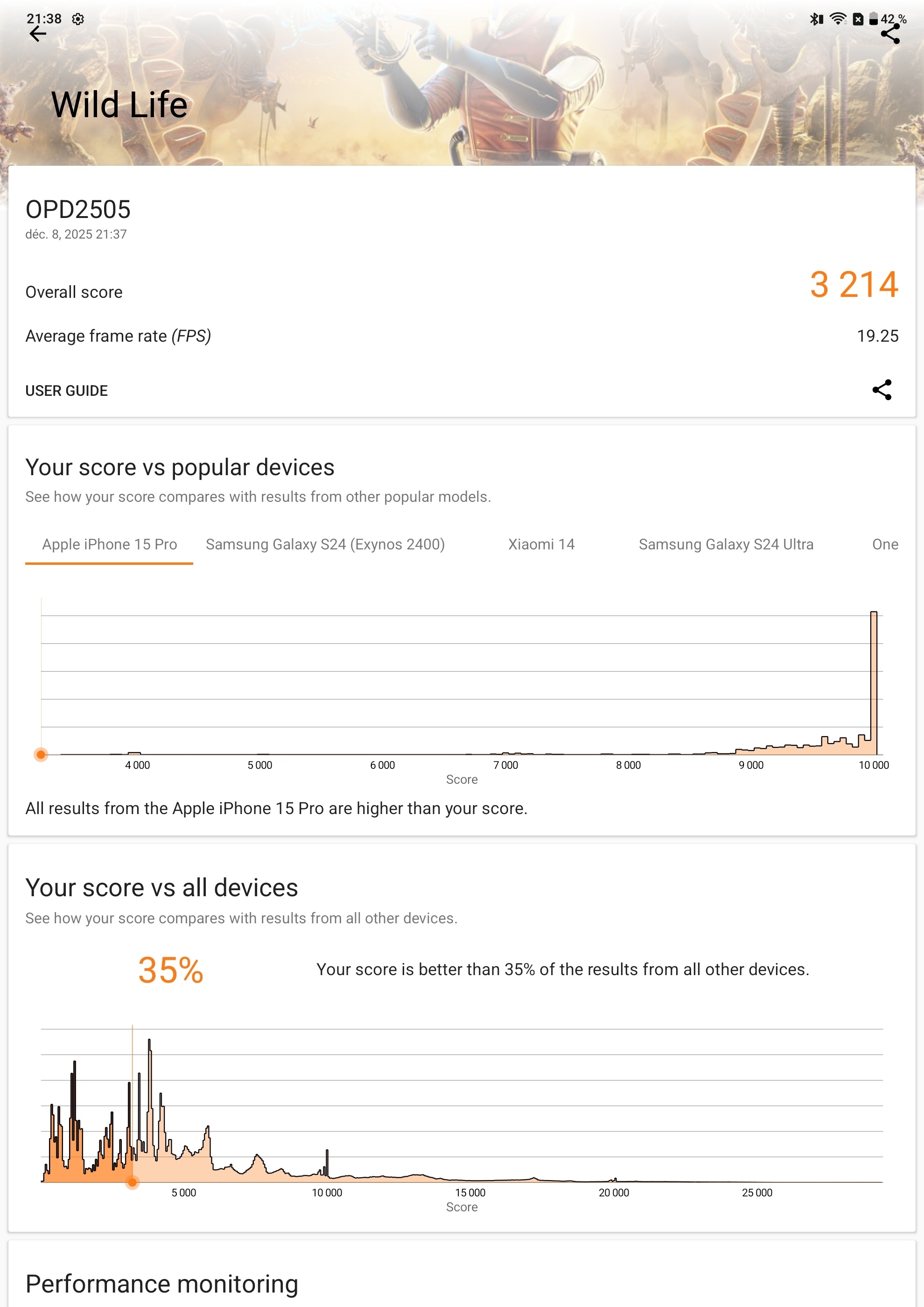 OnePlus Pad Go 2 3DMark Wild Life