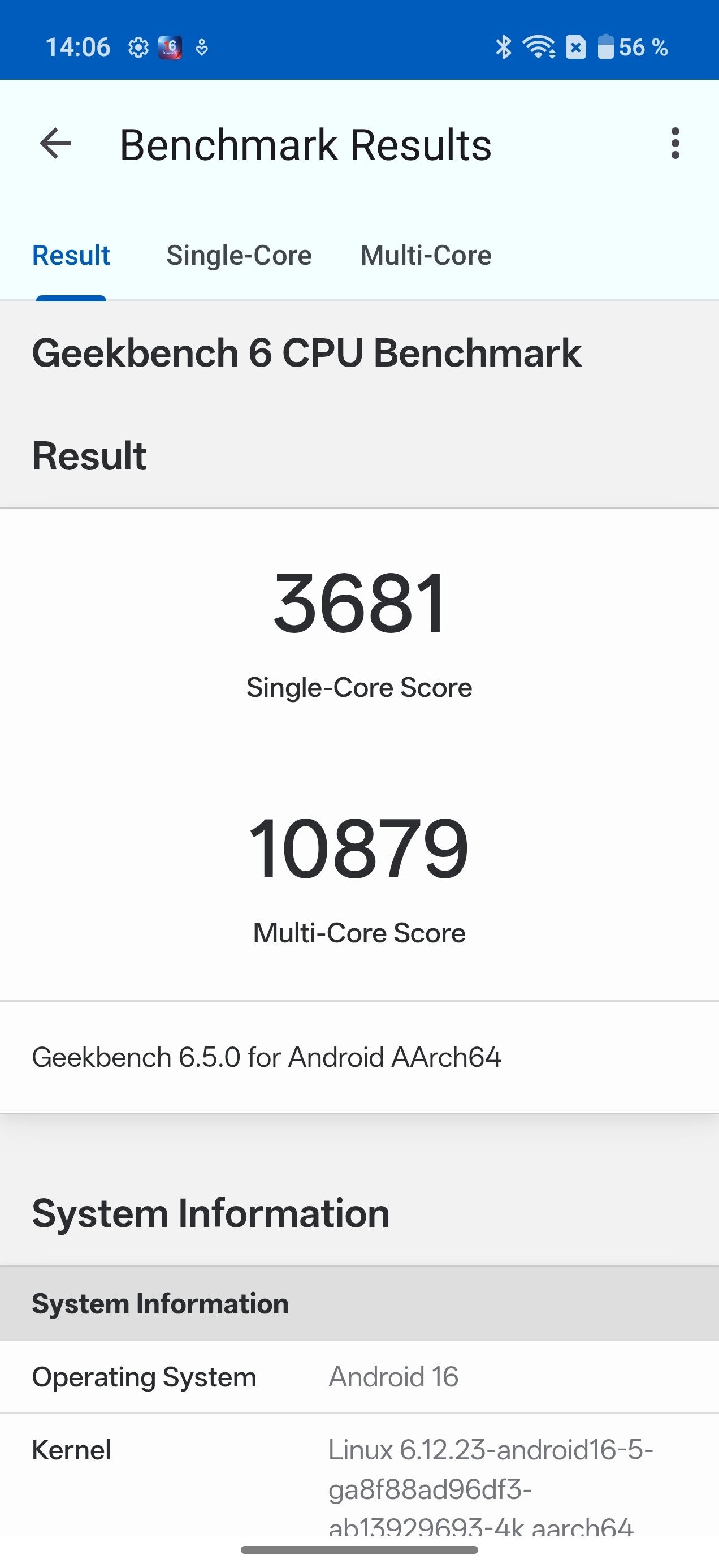 OnePlus 15 Geekbench 6