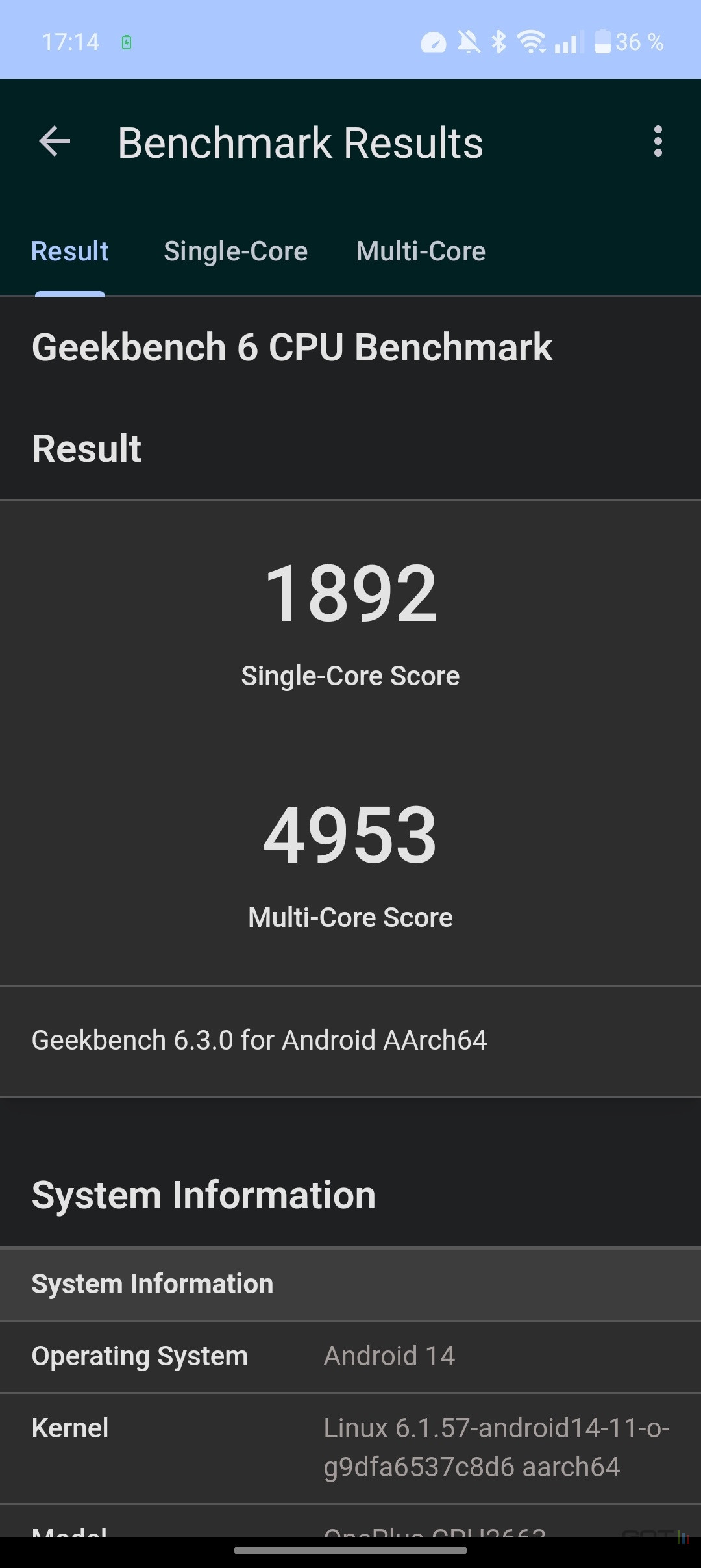 OnePlus Nord 4 Geekbench performance