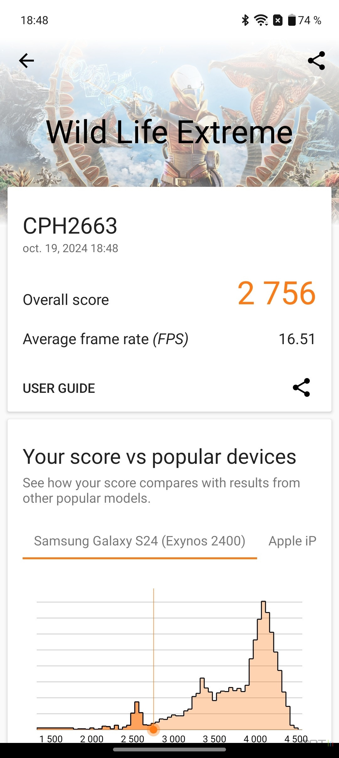 OnePlus Nord 4 3DMark Wild Life Extreme benchmark