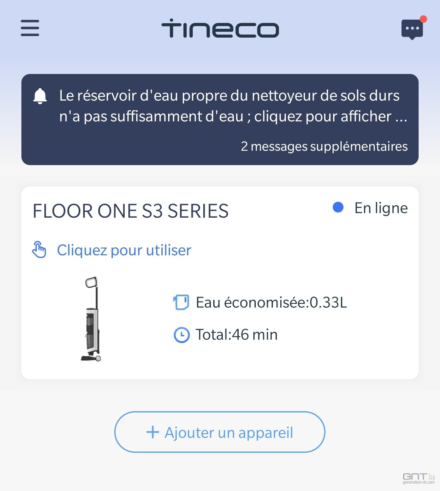Tineco Floor One S3 - Application smartphone 01