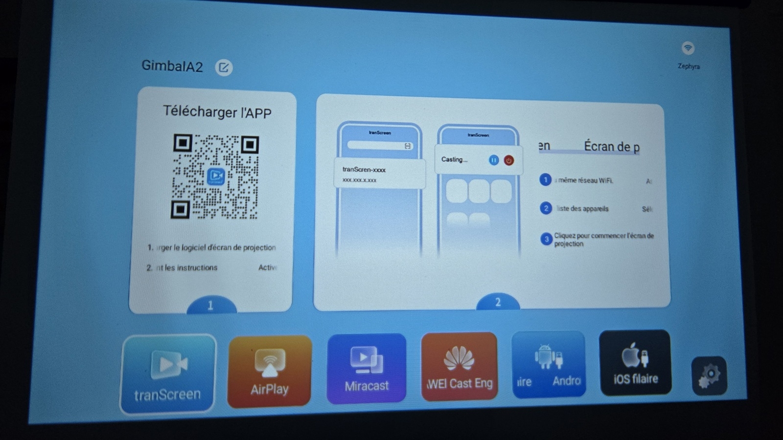 XGODY Gimbal A2 miracast airplay