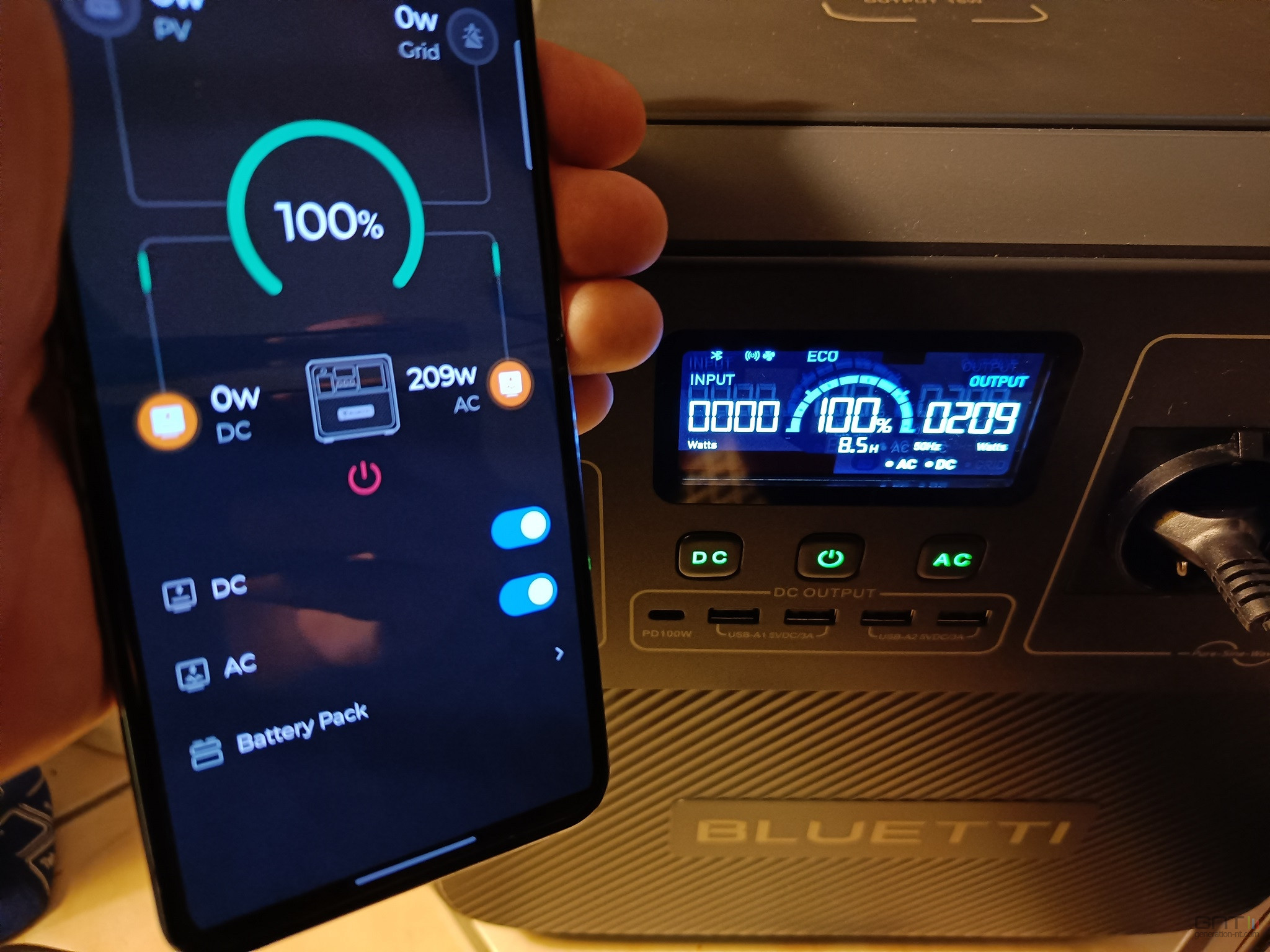 Bluetti AC180 interfaces