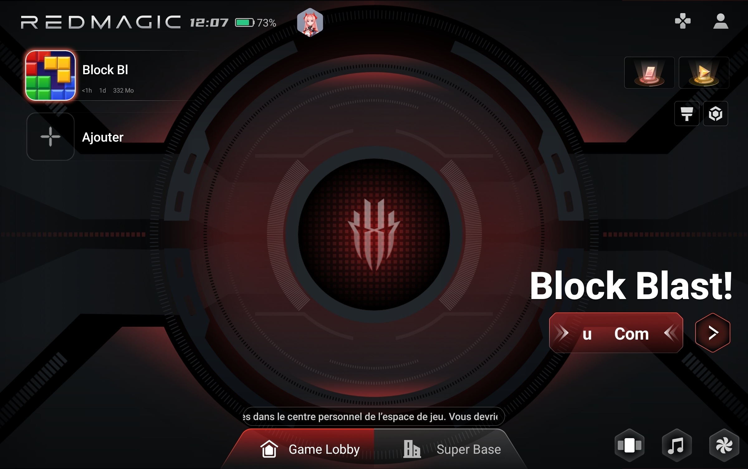 Redmagic Astra Gaming Tablet interface