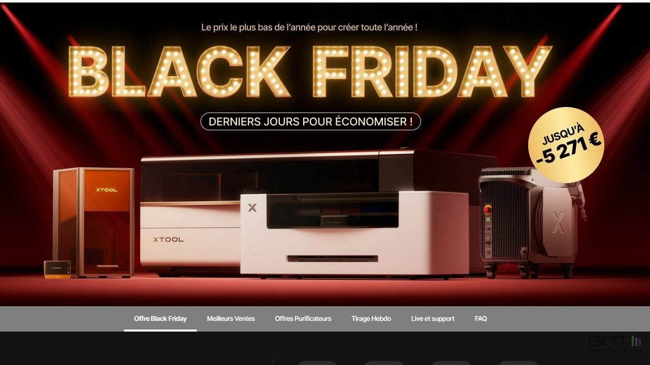 Black Friday xTool 2025 : des machines pro à prix choc
