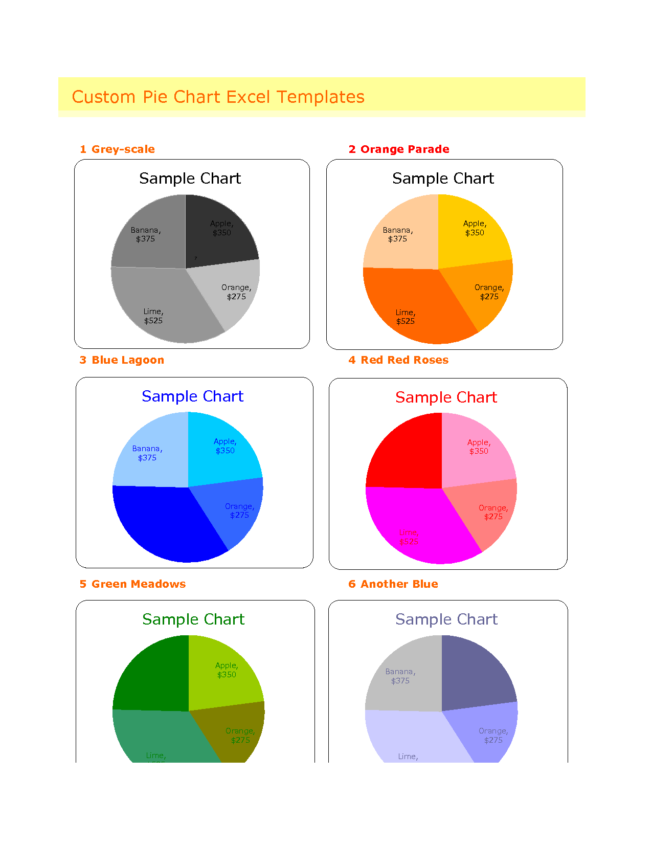22 Free Excel Pie Charts Templates screen2
