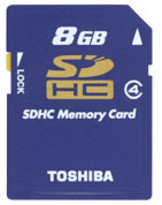 Toshiba annonce une nouvelle carte SDHC de 8 Go