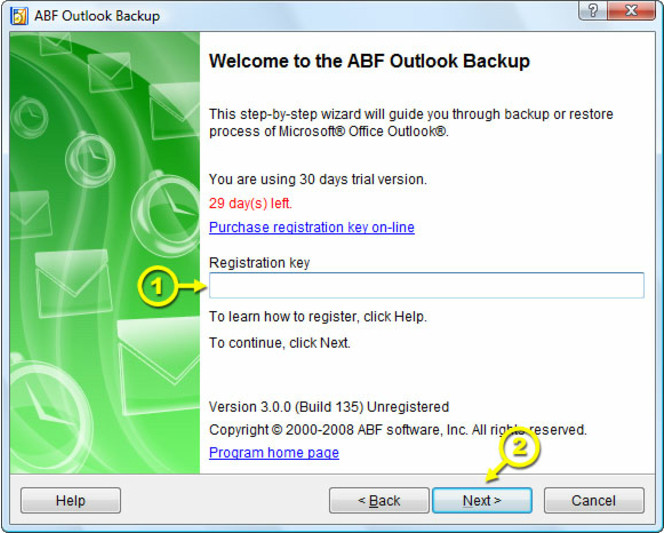 ABF Outlook Backup screen2
