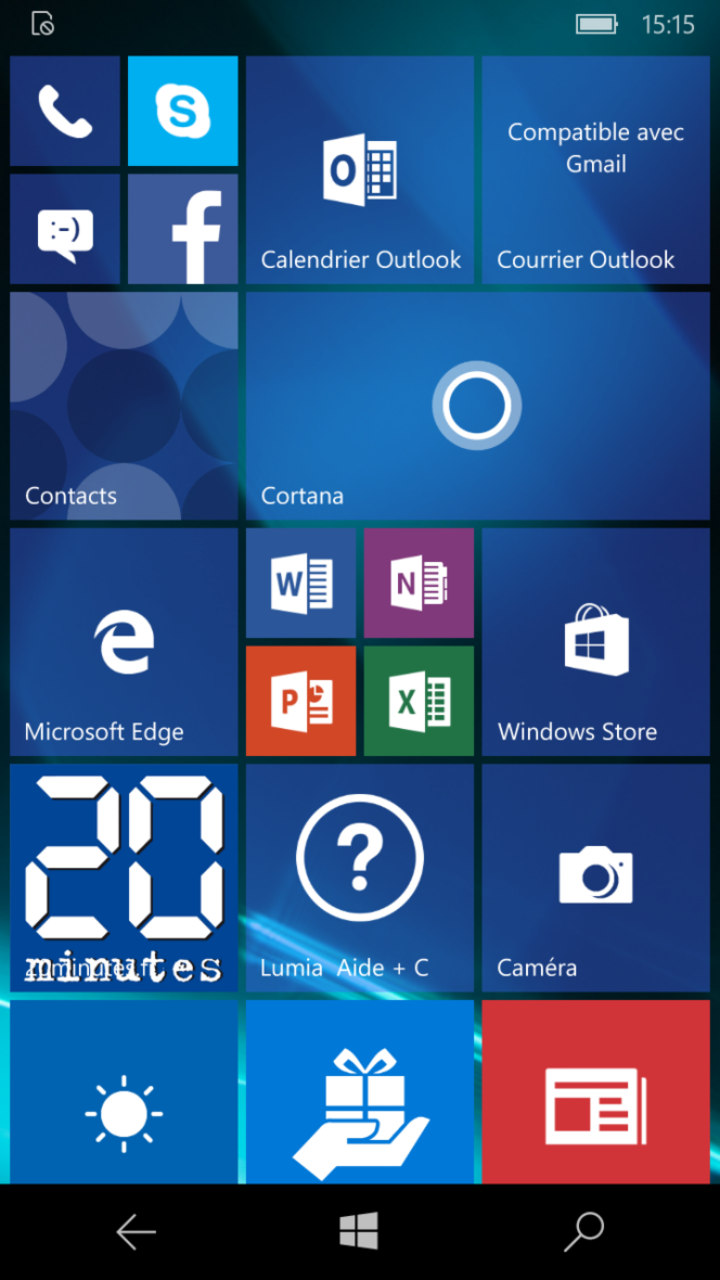 Adaptation écran Windows 10 Mobile (1)