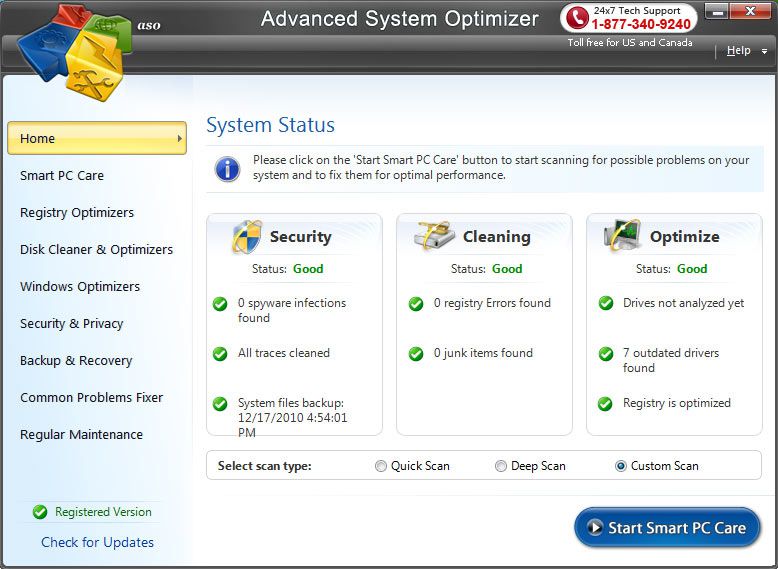advanced system optimizer screen 1