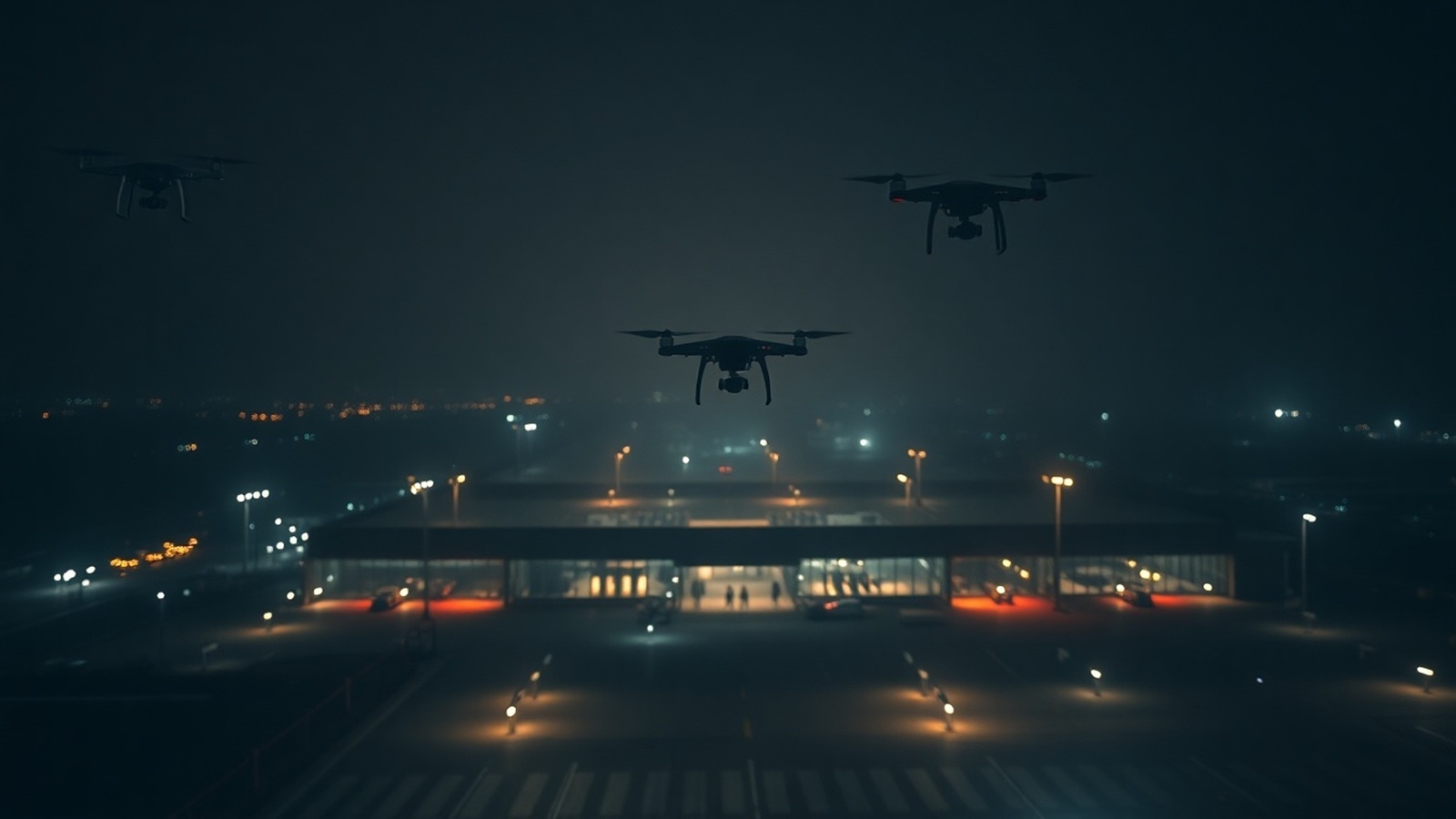 aÃ©roport drone illustration ia