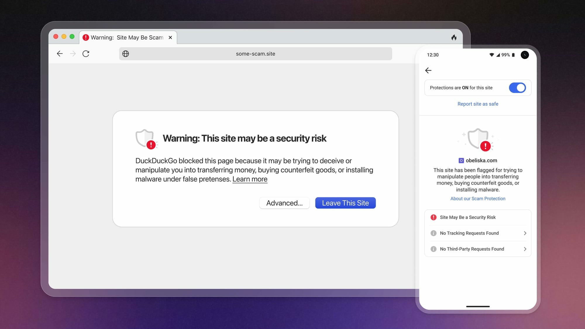 Alerte arnaque DuckDuckGo