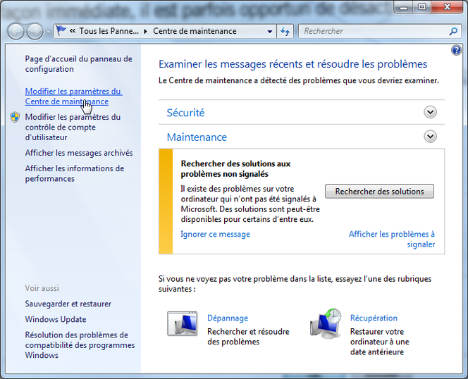 Alertes sécurité Windows 7 2
