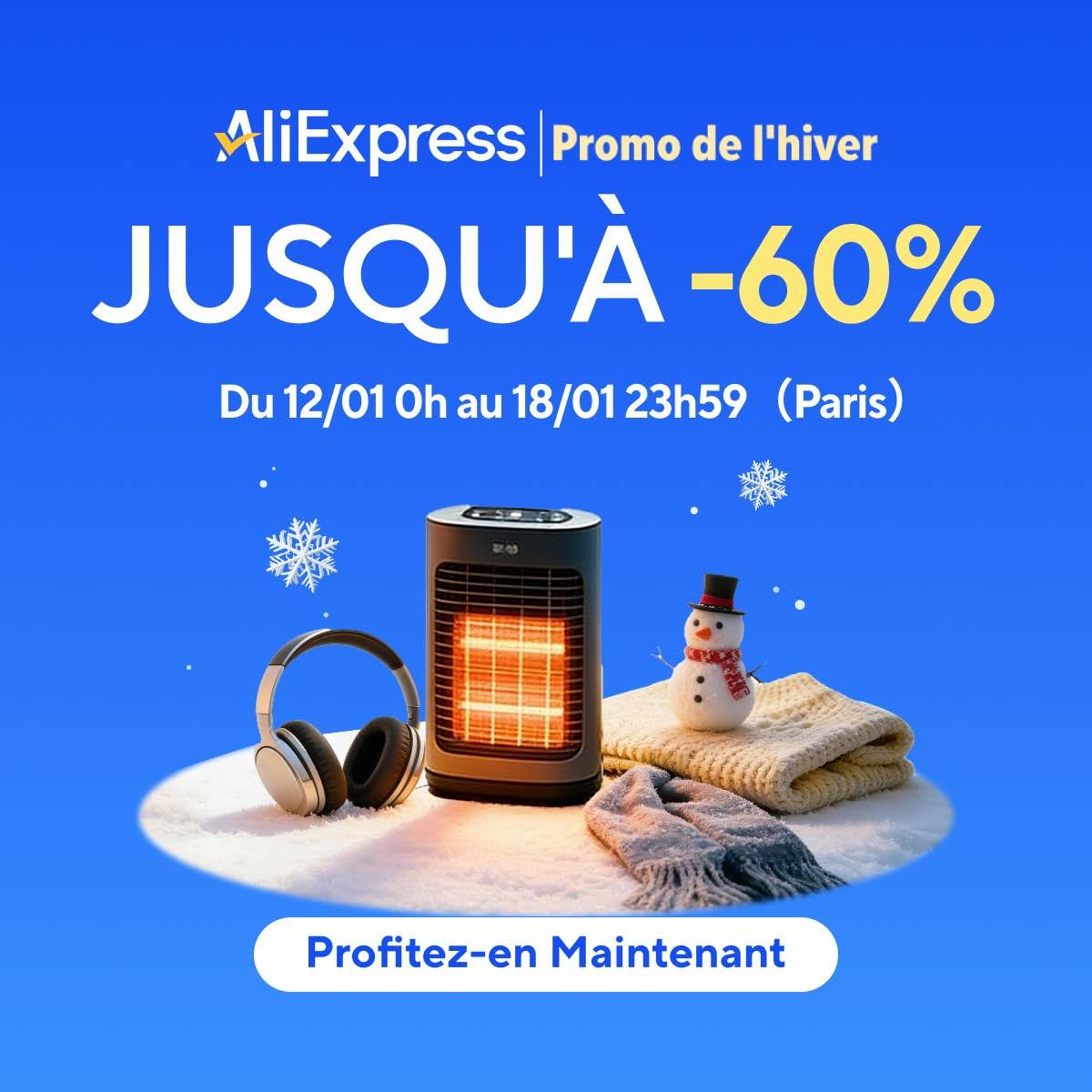 AliExpress promo de l'hiver