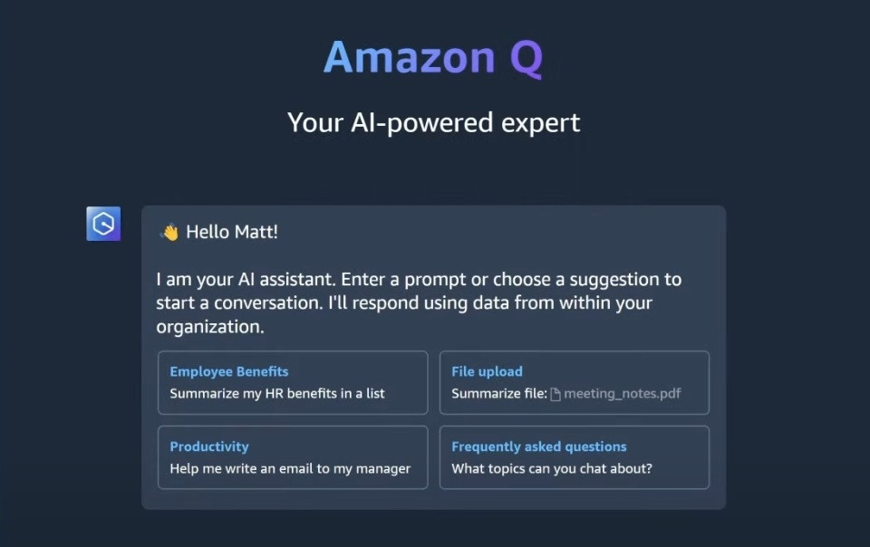 Amazon Q chatbot